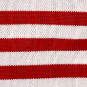 Soft Cotton Stripe Knitted Sweater In Red