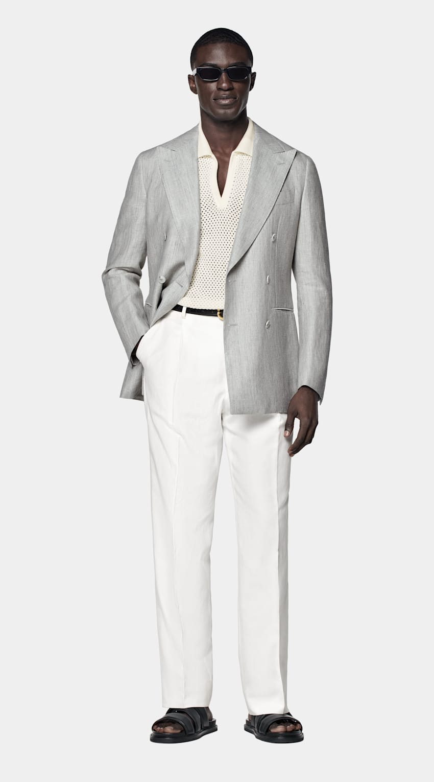 Herringbone Tailored Fit Havana Blazer