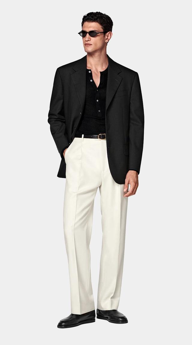 Black Relaxed Fit Brera Suit Jacket