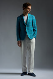 Wool Silk and Linen Capri Blazer