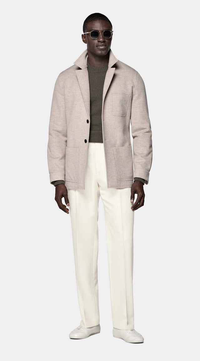Sand Relaxed Fit Shirt-Jacket