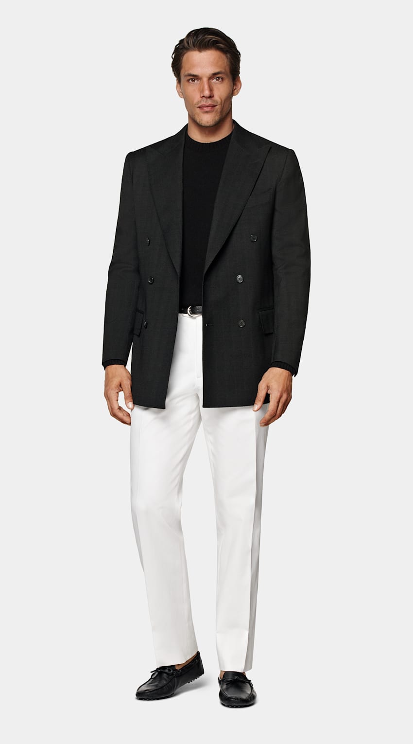 Herringbone Tailored Fit Milano Blazer