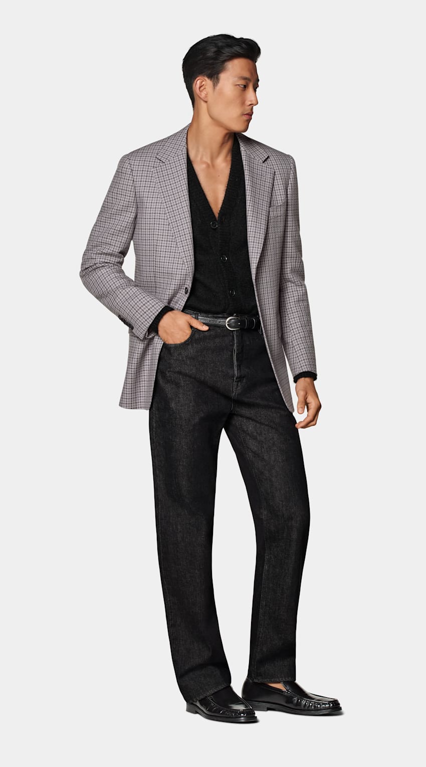 Checked Tailored Fit Milano Blazer