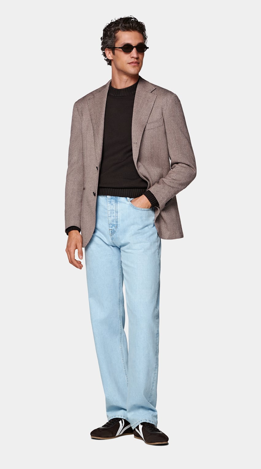 Herringbone Relaxed Fit Roma Blazer