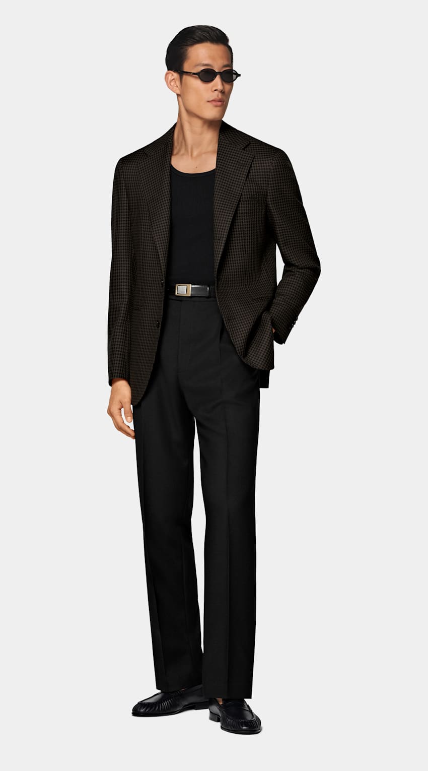 Houndstooth Relaxed Fit Roma Blazer