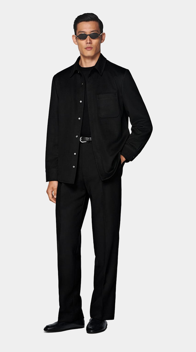 Black Relaxed Fit Overshirt