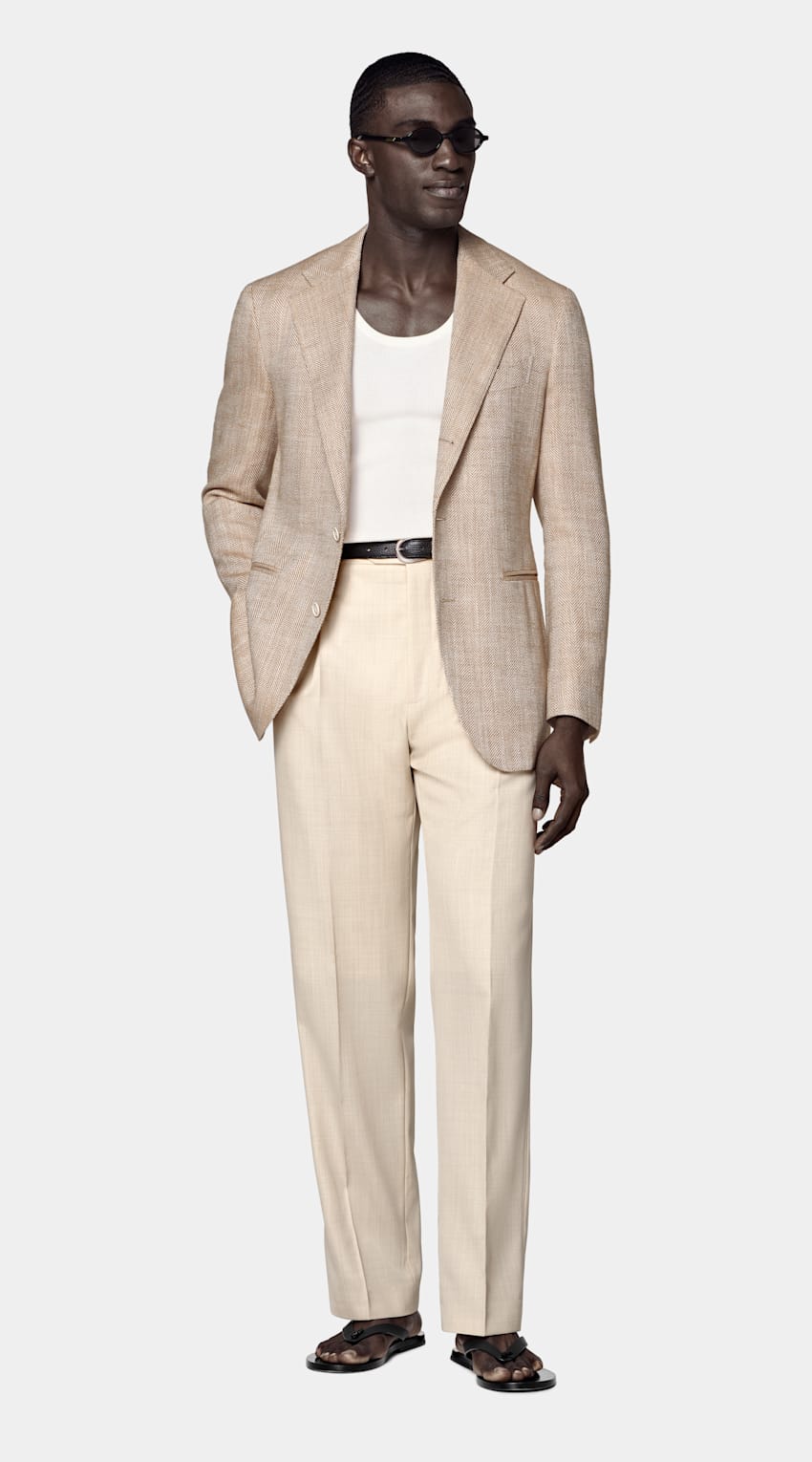 Herringbone Relaxed Fit Roma Blazer