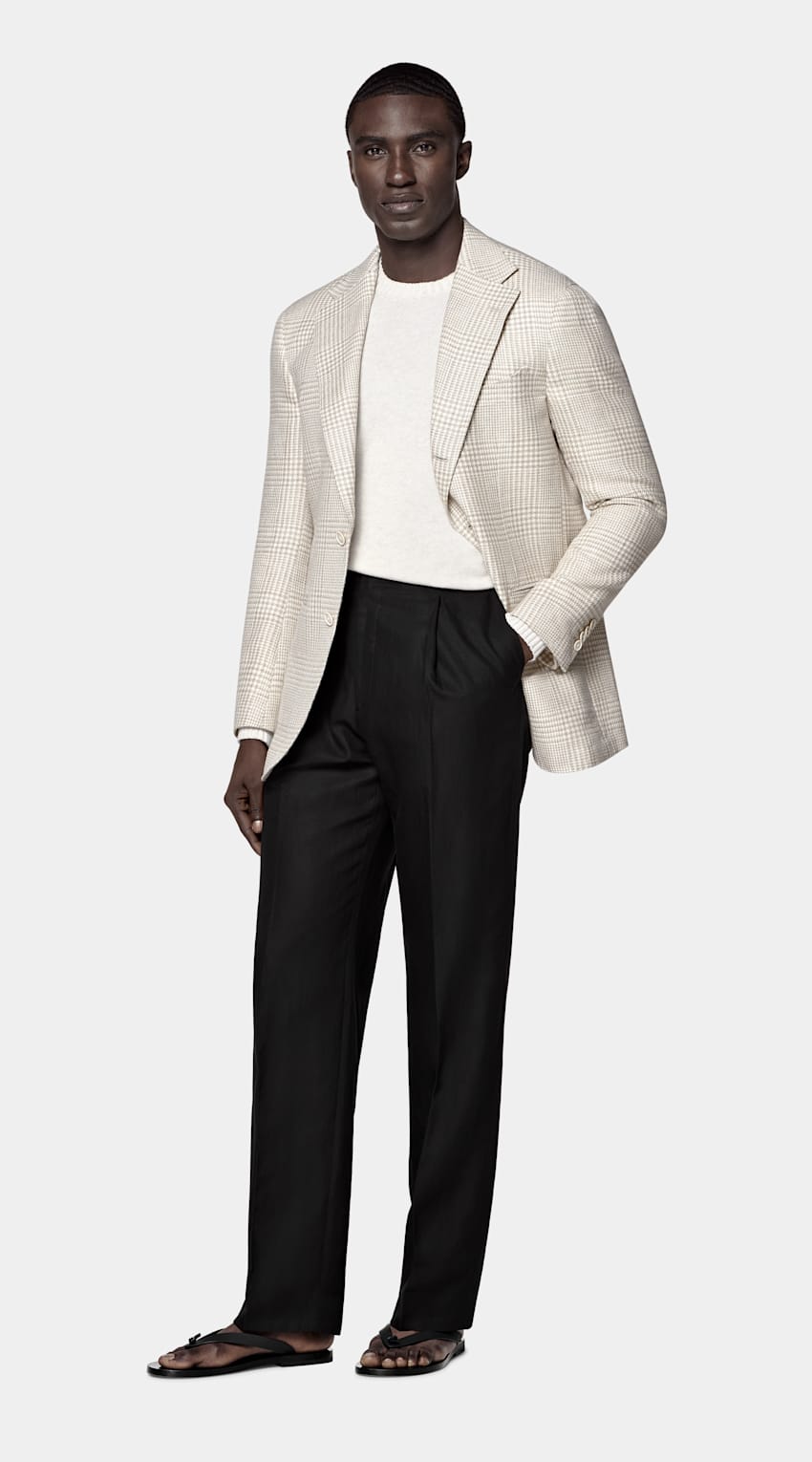 Checked Relaxed Fit Roma Blazer