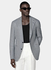 Houndstooth Relaxed Fit Roma Blazer