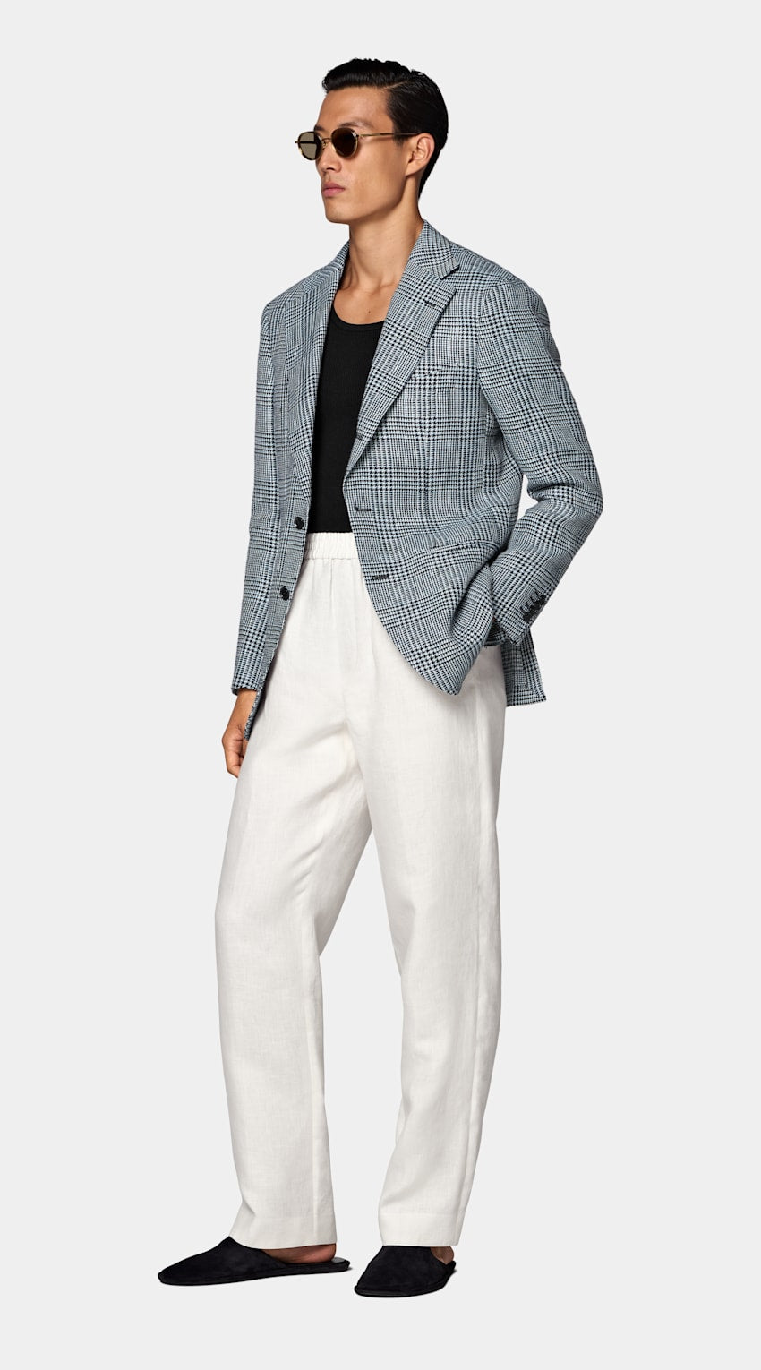 Checked Relaxed Fit Roma Blazer