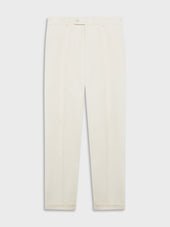 Pantalone Carrot Fit In Cotone Panna