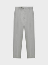 Pantalone Carrot Fit In Lana Grigio