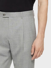 Pantalone Carrot Fit In Lana Grigio