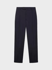 Pantalone Carrot Fit In Lana Blu