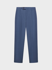 Pantalone Carrot Fit In Cotone Blu