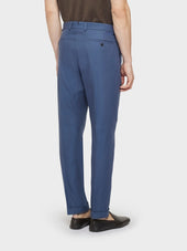 Pantalone Carrot Fit In Cotone Blu