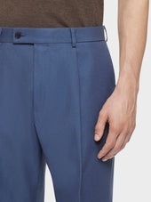 Pantalone Carrot Fit In Cotone Blu