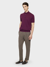 Pantalone Carrot Fit In Cotone Marrone