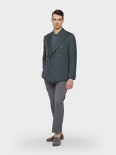 Pantalone Carrot Fit In Lana Zeelander Grigio