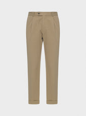 Pantalone In Cotone Beige