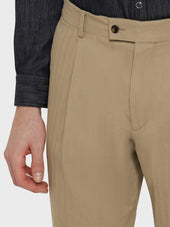 Pantalone In Cotone Beige