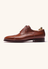 Light Brown Cap Toe Derbies