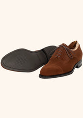 Cap Toe Derbies In Polo Suede