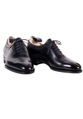 Black Brogued Wholecut Oxfords