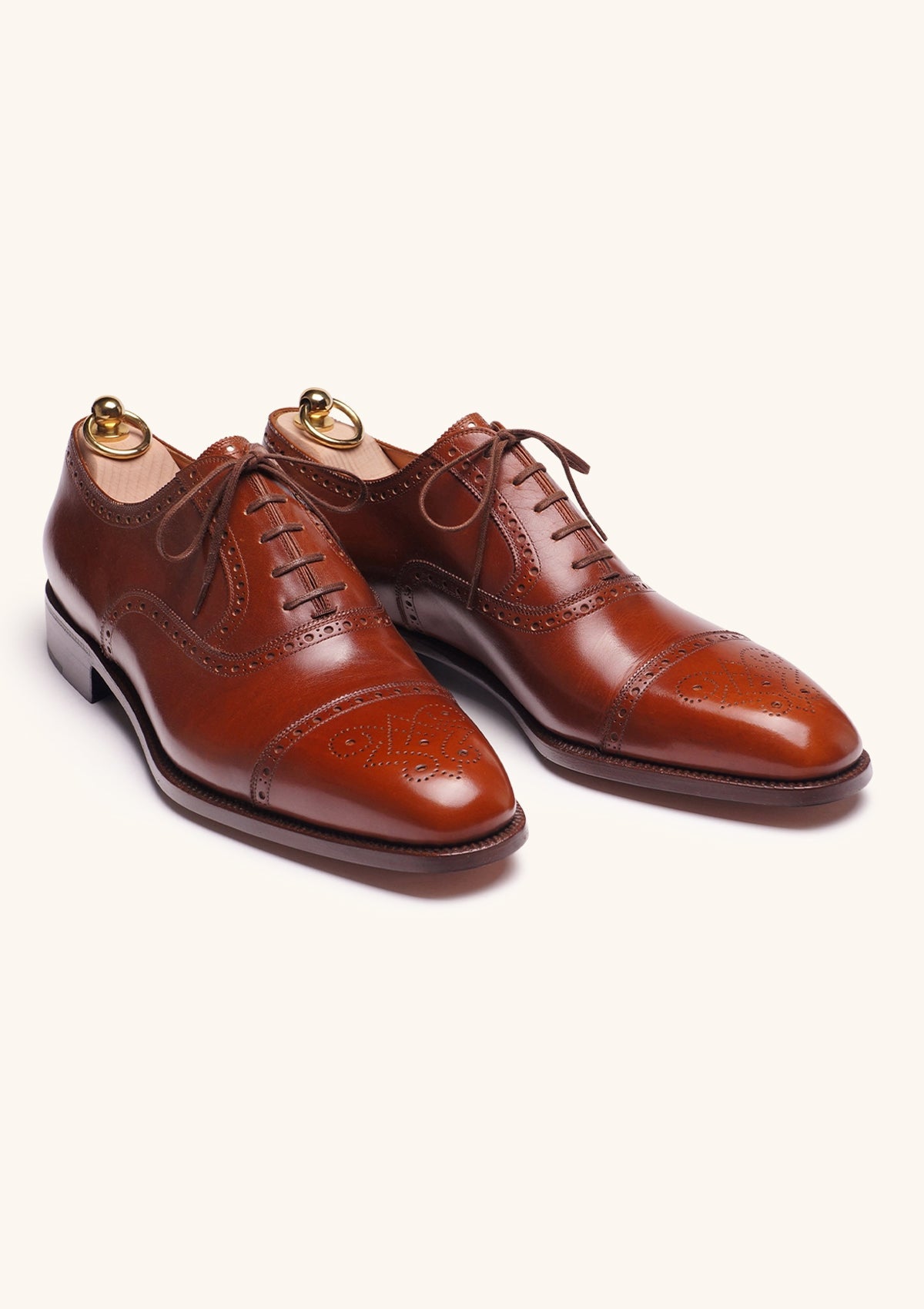 Cap Toe Oxfords In French Box Calf
