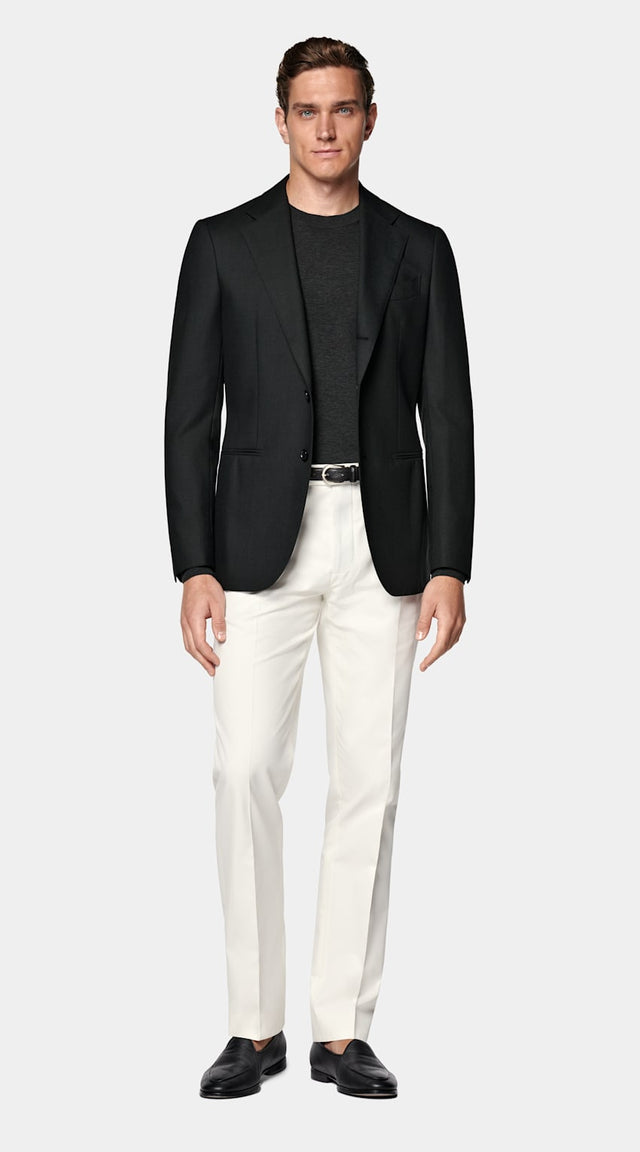Dark Green Tailored Fit Havana Suit Jacket