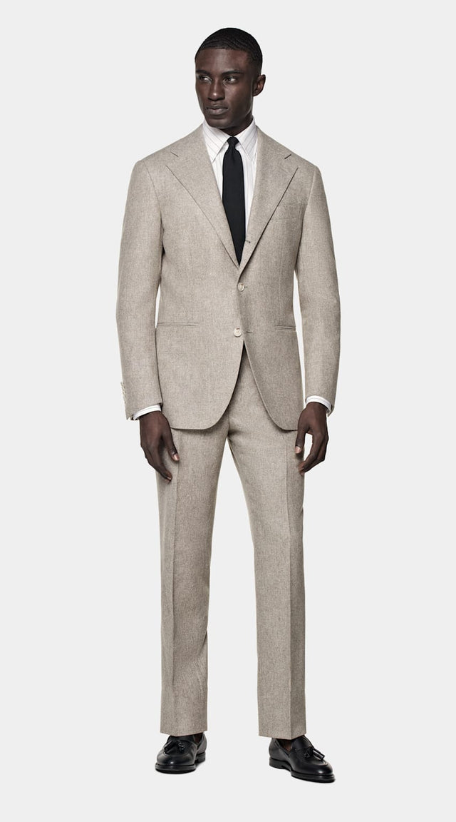 Taupe Relaxed Fit Roma Suit