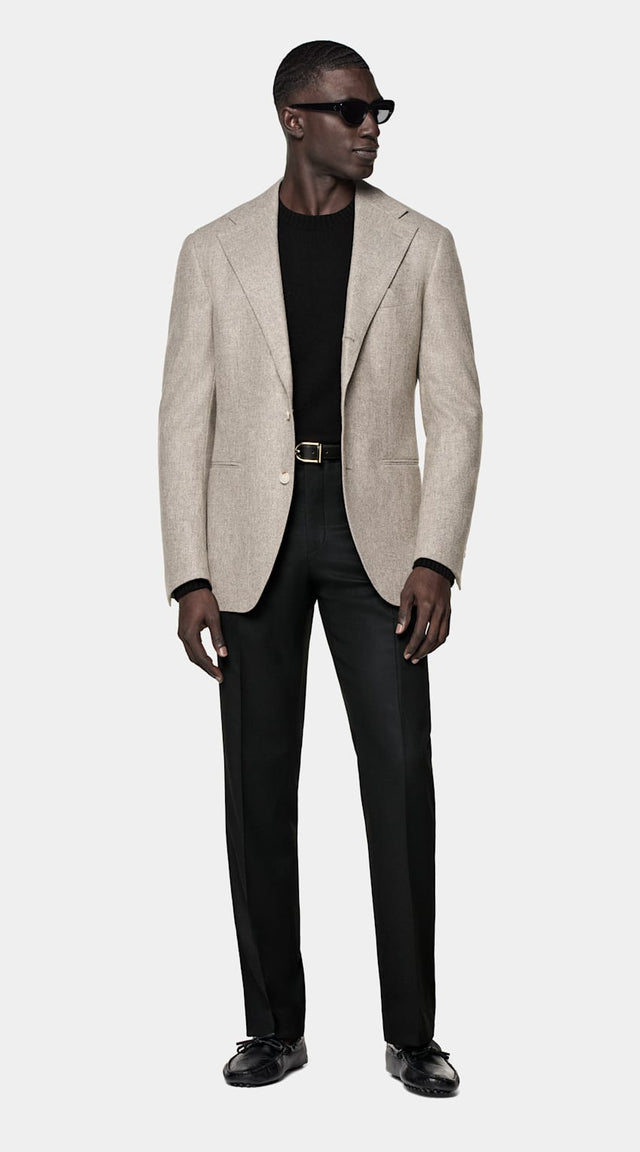Taupe Relaxed Fit Roma Suit Jacket