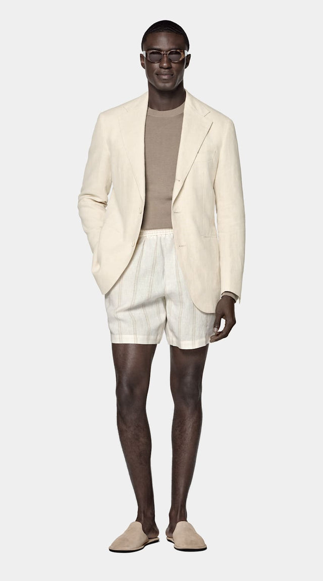 Sand Relaxed Fit Roma Suit Jacket