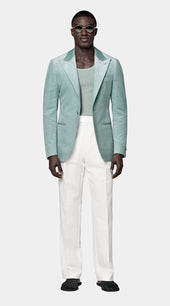 Mid Blue Tailored Fit Havana Dinner Jacket