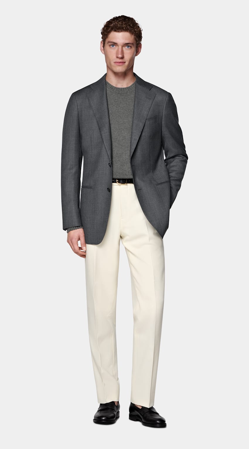 Bird S Eye Tailored Fit Havana Suit Jacket