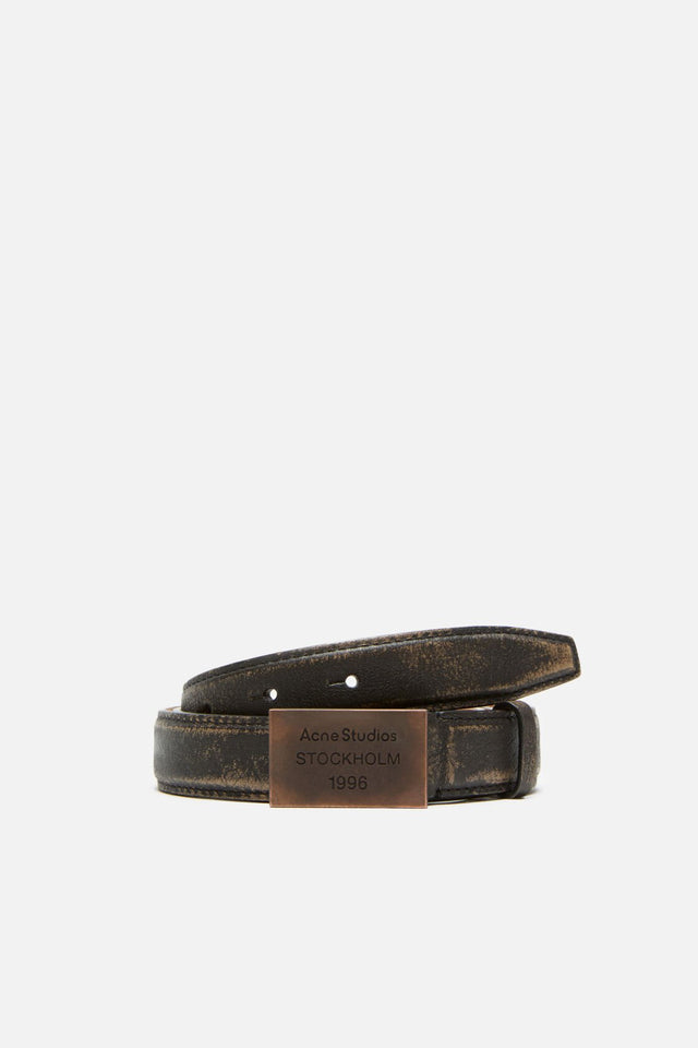 Engraved Logo Leather Belt