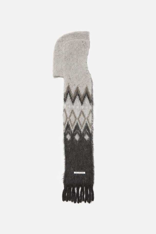 Mohair Scarf With Hood