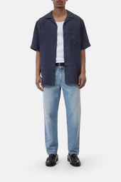 Short Sleeve Shirt Made Of Linen Closed