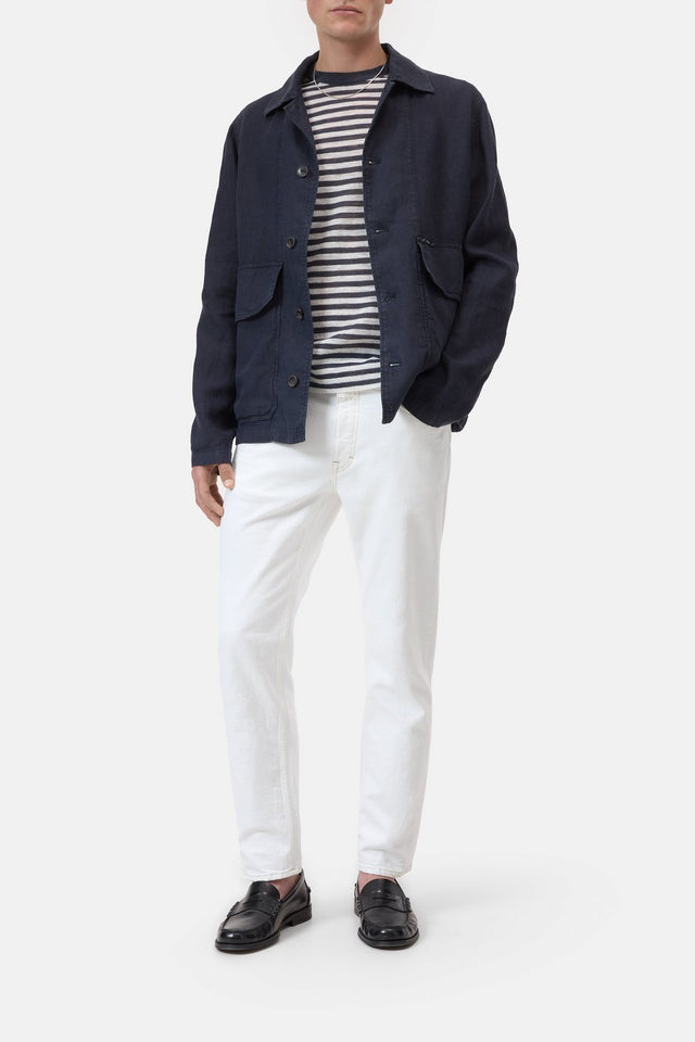 Cargo jacket made of pure linen | Closed