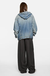 Hooded denim jacket