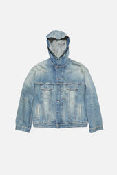 Hooded denim jacket