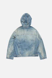 Hooded denim jacket
