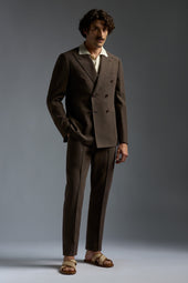 Linen Capri Double Breasted Blazer