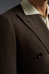 Linen Capri Double Breasted Blazer