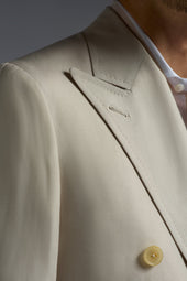 Wool and Linen Capri Double Breasted Blazer