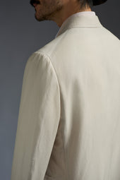 Wool and Linen Capri Double Breasted Blazer