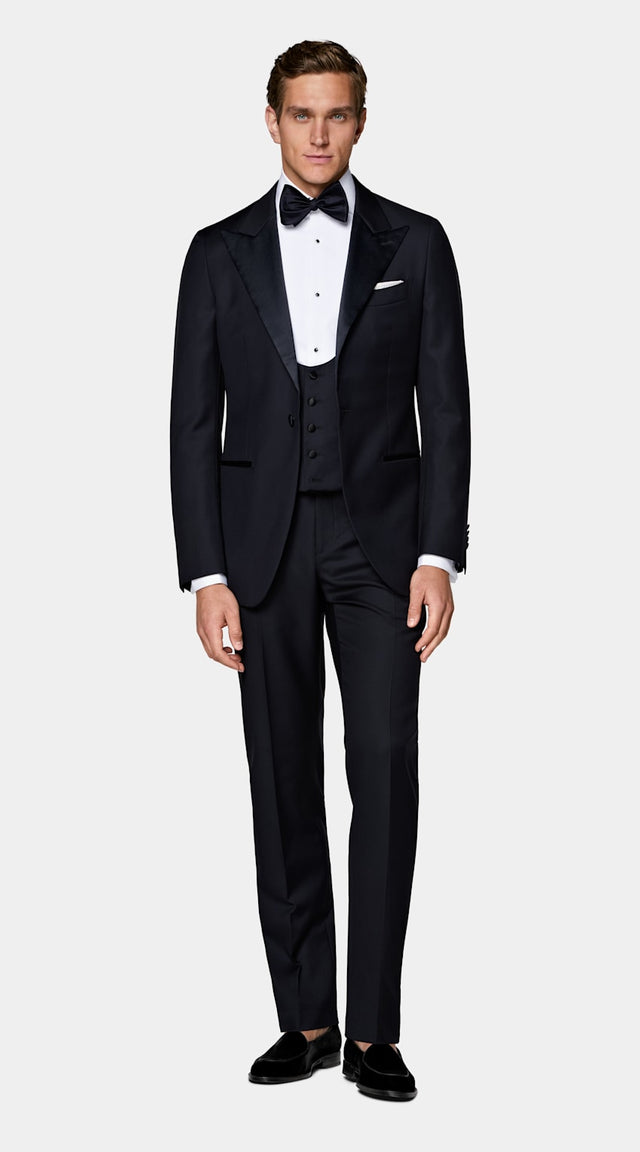 Navy Three-Piece Tailored Fit Havana Tuxedo