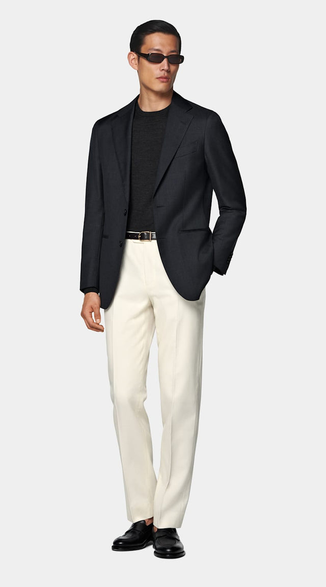 Dark Grey Perennial Tailored Fit Havana Suit Jacket