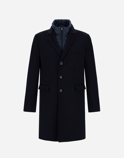 Coat In Pure Cashmere And Linen Velvet