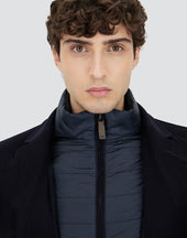 Coat In Pure Cashmere And Linen Velvet